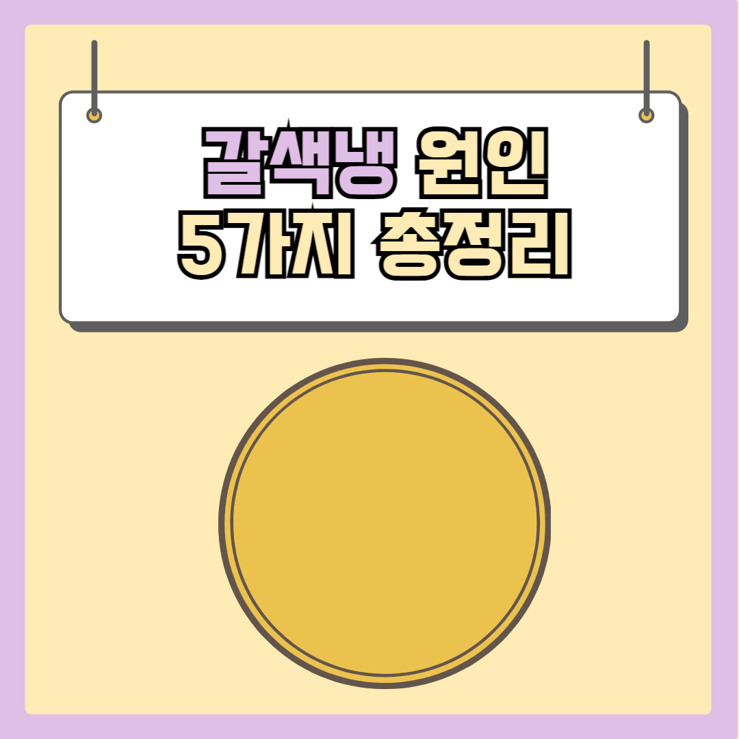 갈색냉 원인 5가지