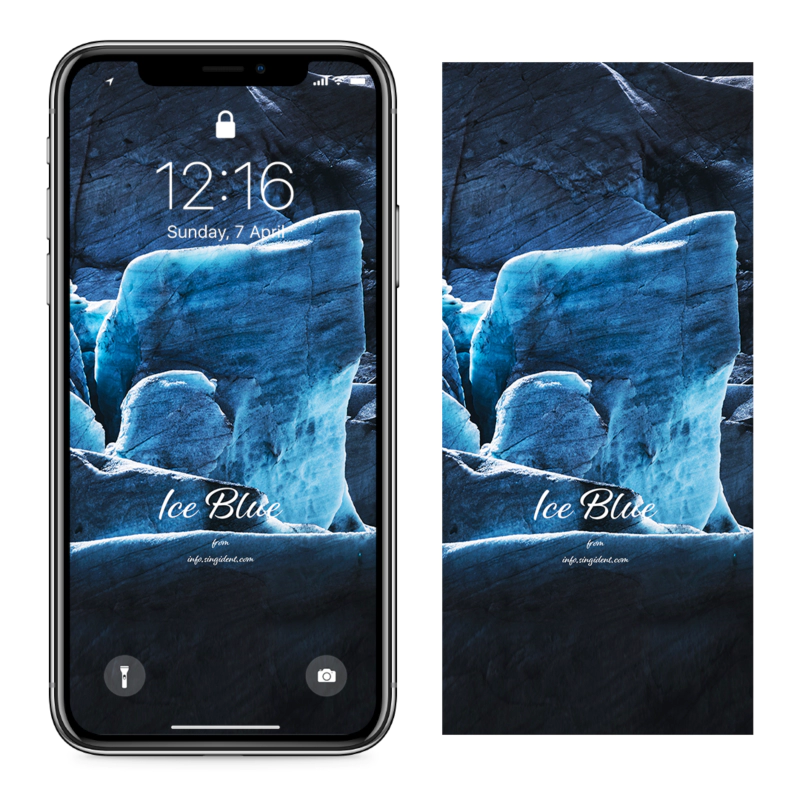 12 빙하 어두운 배경 C - Ice Blue 아이폰여름배경화면