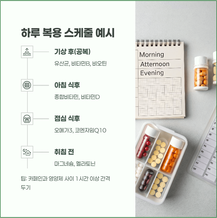 영양제 먹는 순서