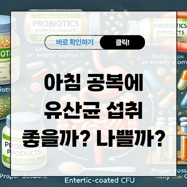 아침 공복에 유산균 섭취, 좋을까? 나쁠까?