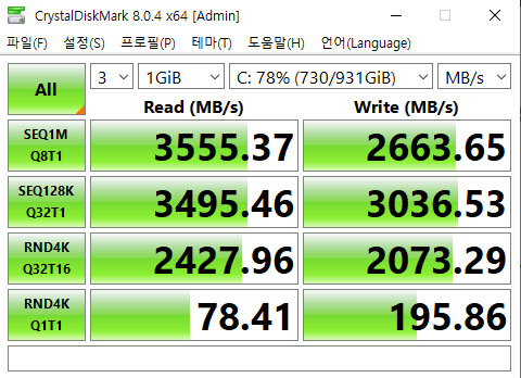 SK Hynix P31 Benchmark by CrystalDiskMark.