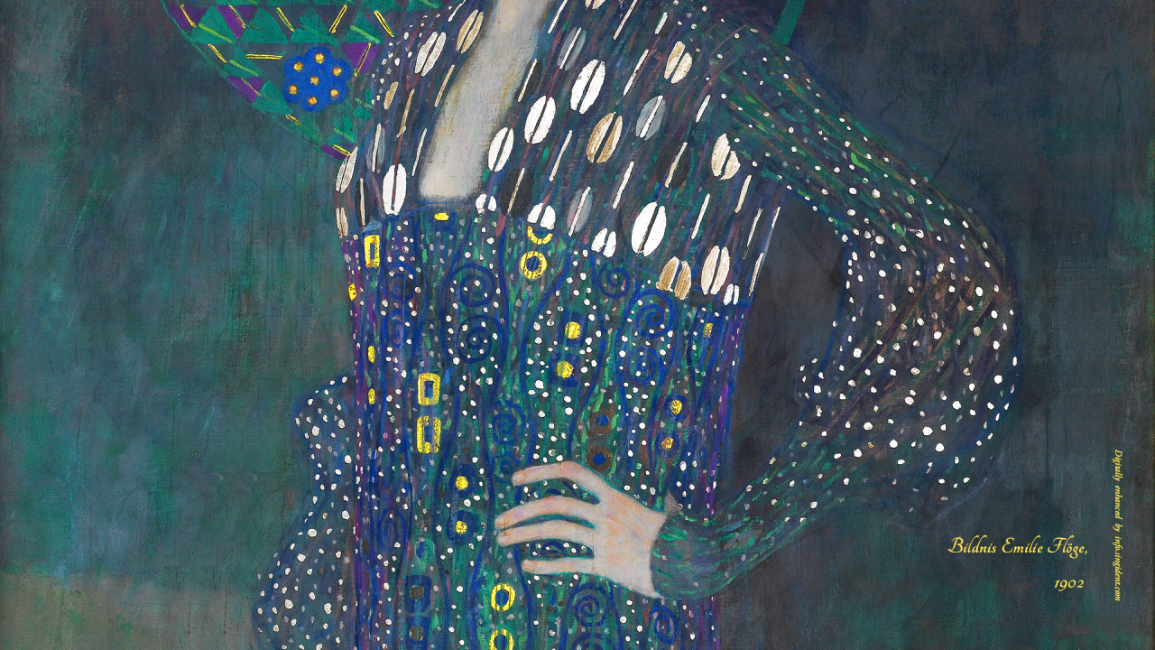 07 에밀리 플뢰게의 초상 문양 C - Gustav Klimt 클림트배경화면