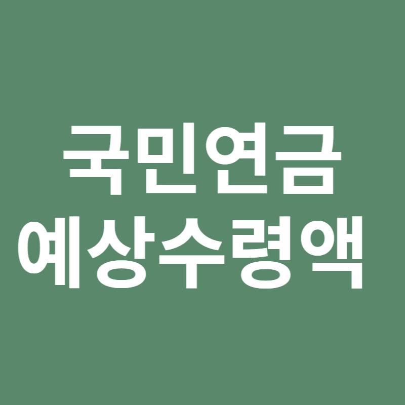 국민연금 예상수령액