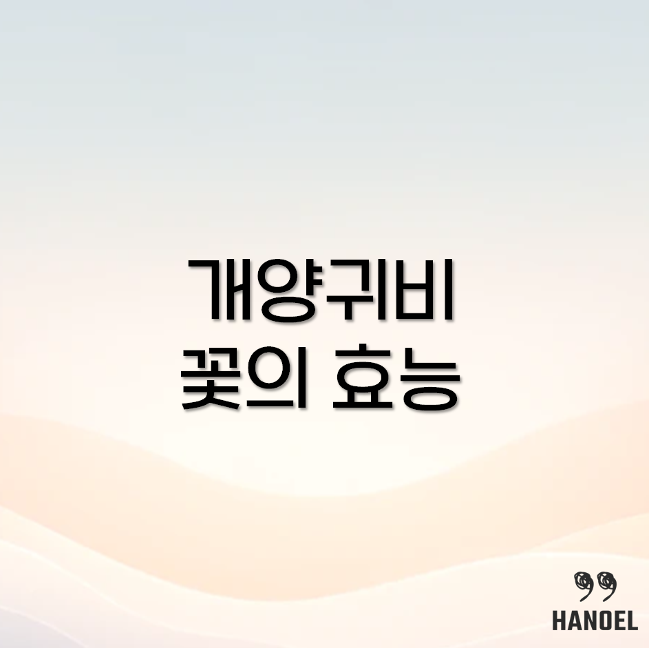 개양귀비 꽃의 효능