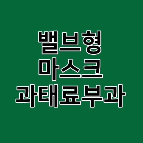 밸브형 마스크 과태료 부과