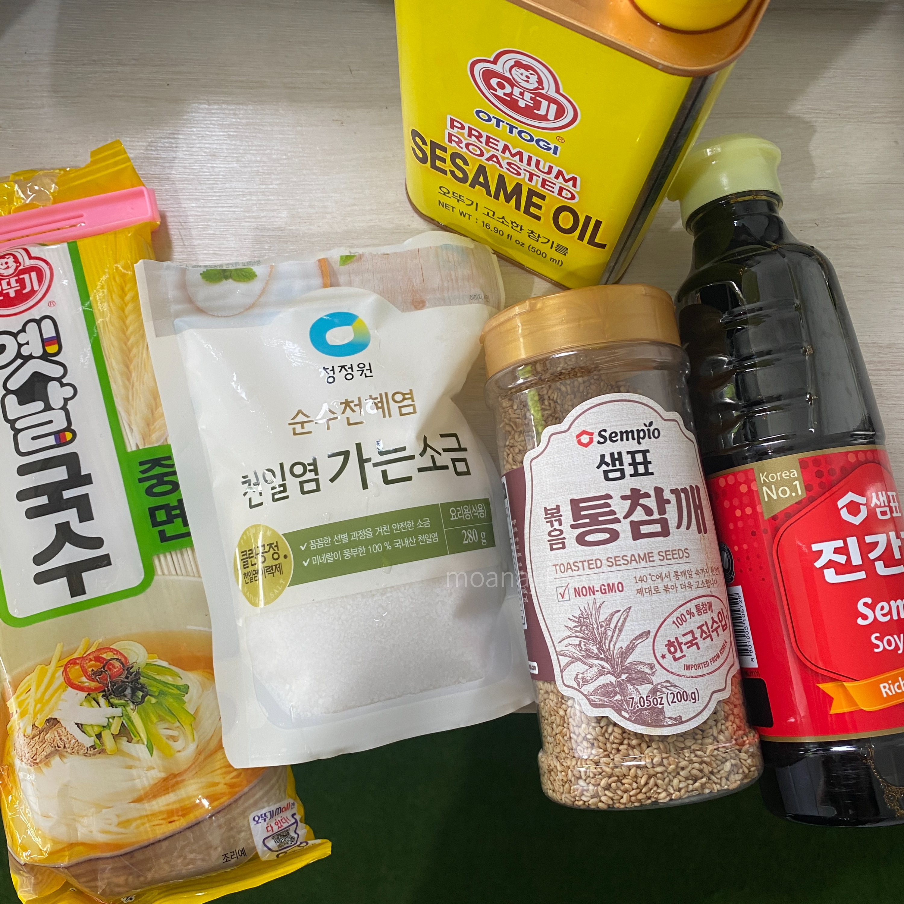 간장국수-재료