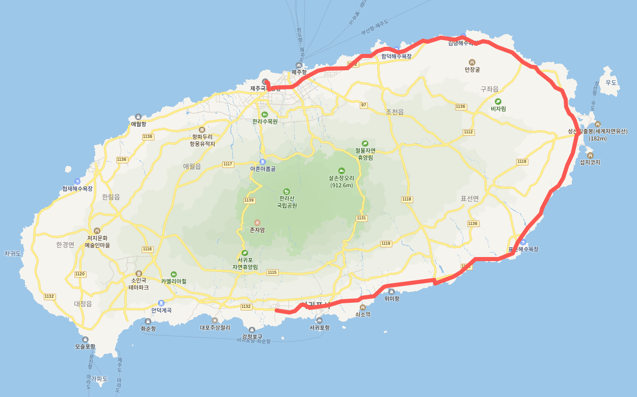  제주 101번 버스 시간표, 노선 안내