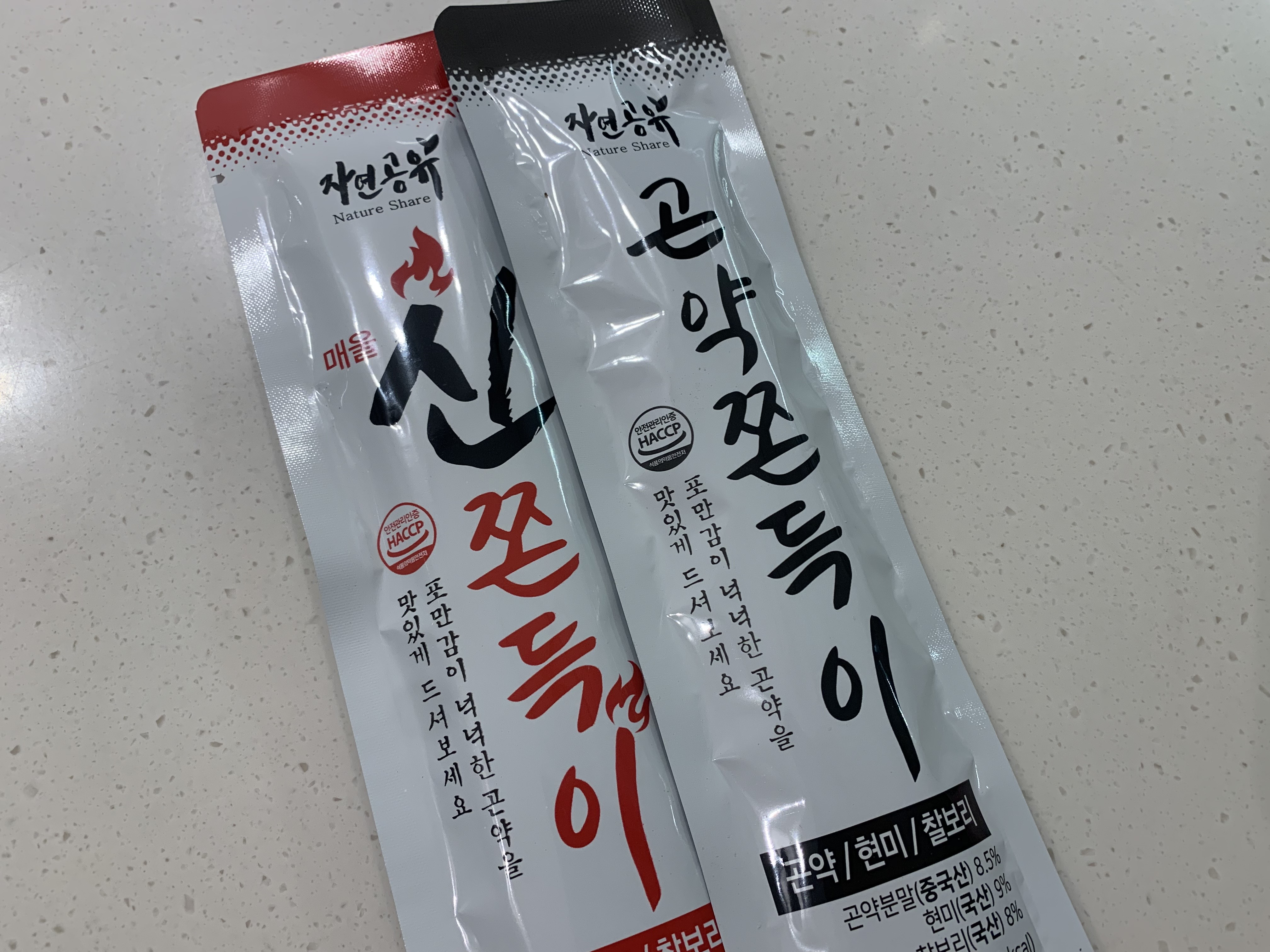  저칼로리간식 자연공유 곤약쫀드기/매울신쫀드기