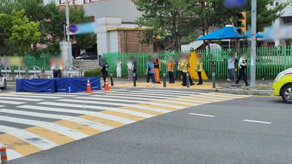  경기도 평택시 청북읍, 평택청아초등학교 앞 횡단보도 어린이보호구역 굴착기 치인 초등학생 사망, 민식이법 적용