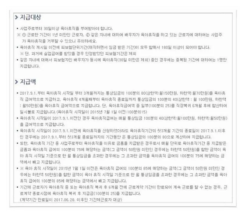 육아휴직 수당