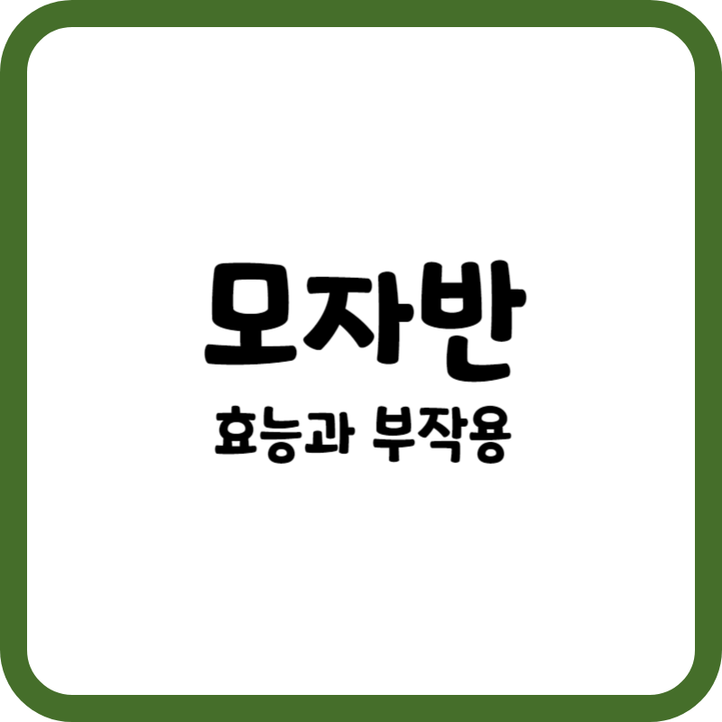 모자반의 효능과 부작용