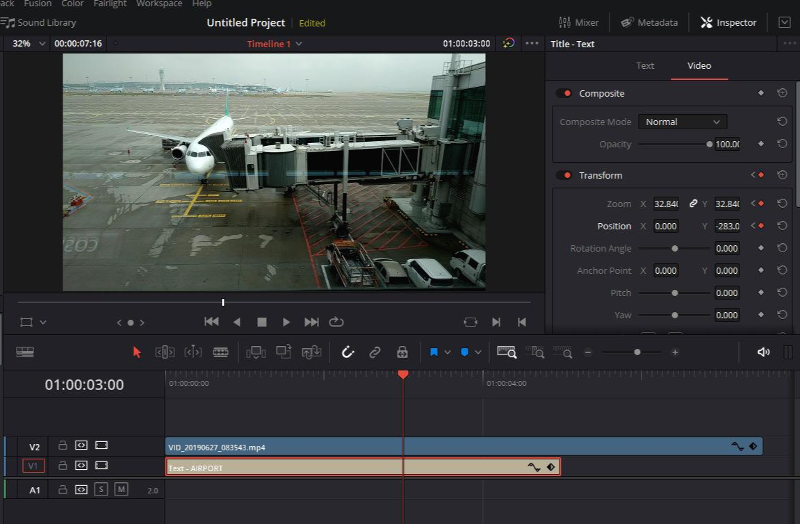 Keyframe 설정하는 방법 1