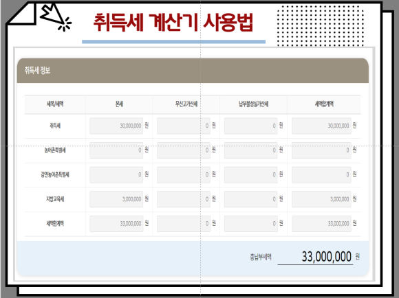 토지 취득세 계산기 부동산 취득세 계산기 : : 아파트 주택,