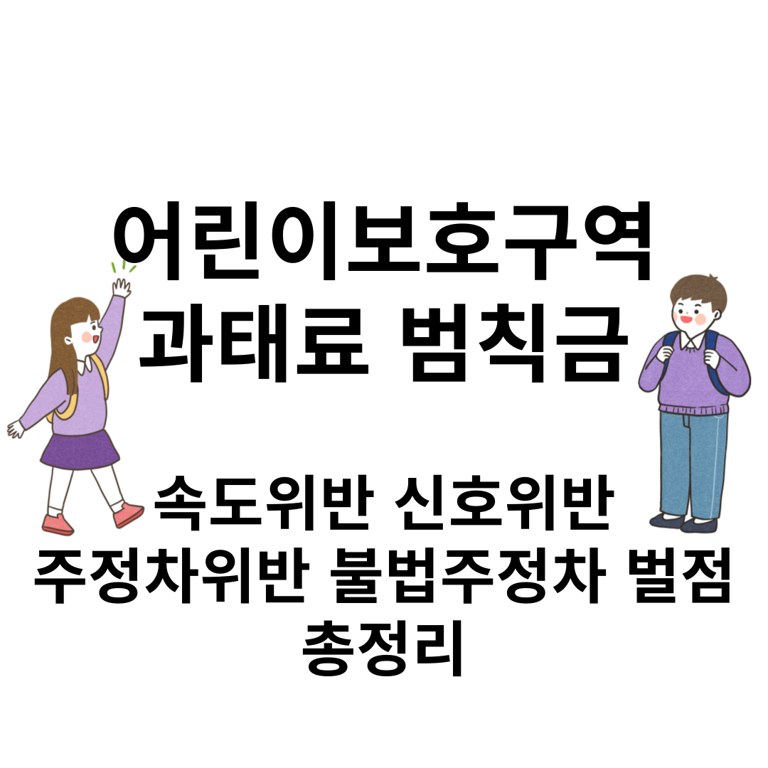 어린이보호구역 과태료