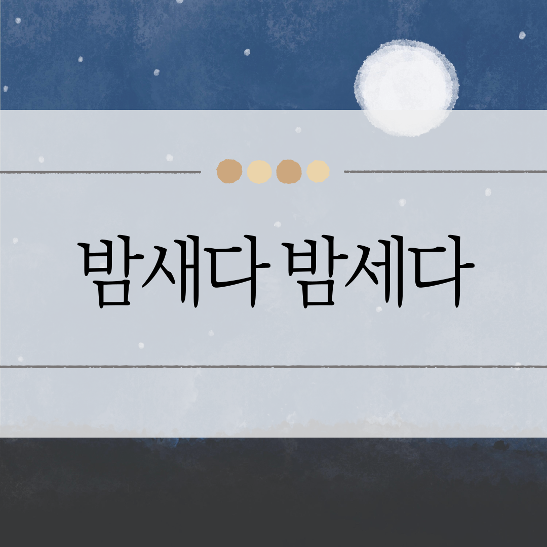 밤새다 밤세다 이미지