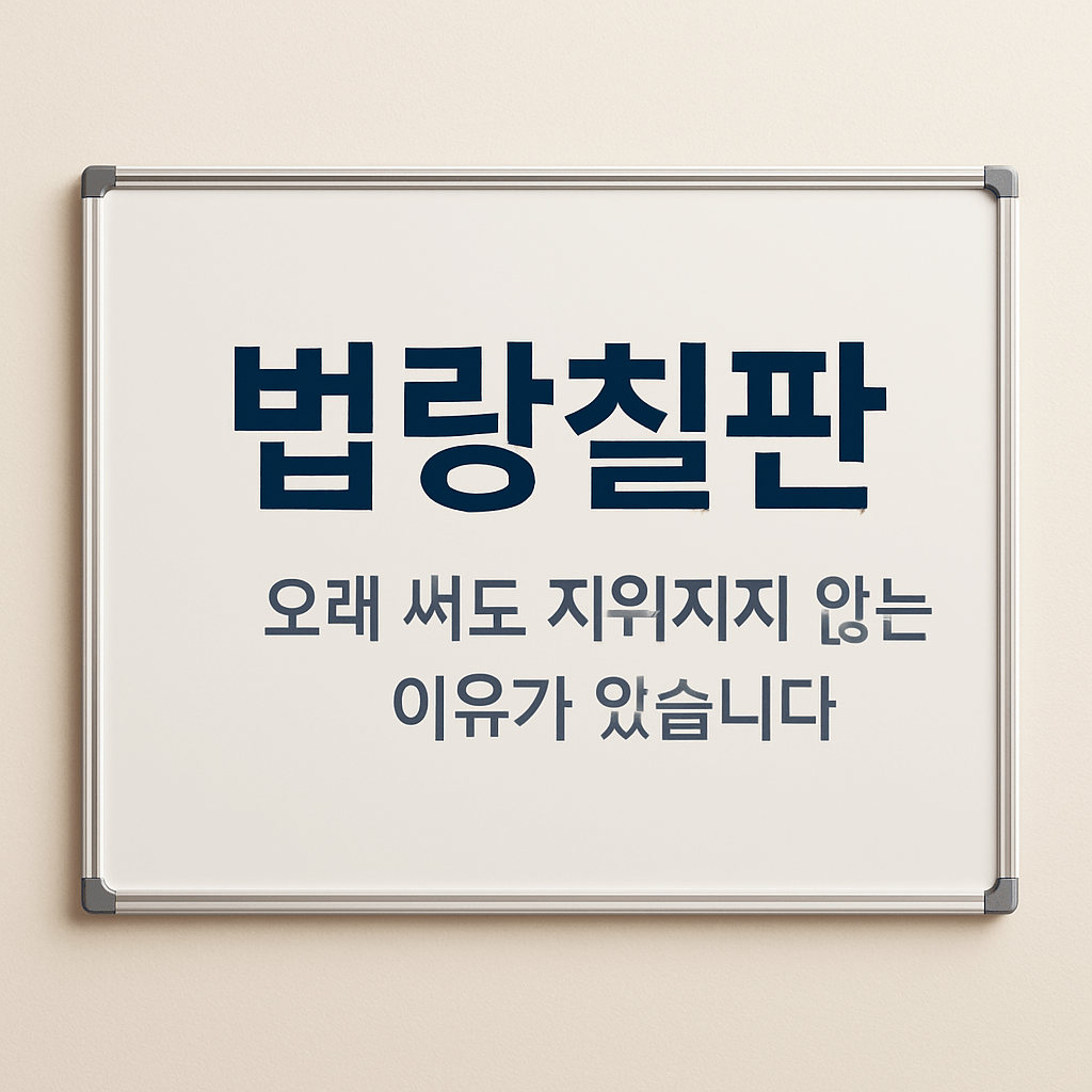 법랑칠판, 오래 써도 지워지지 않는 이유가 있습니다