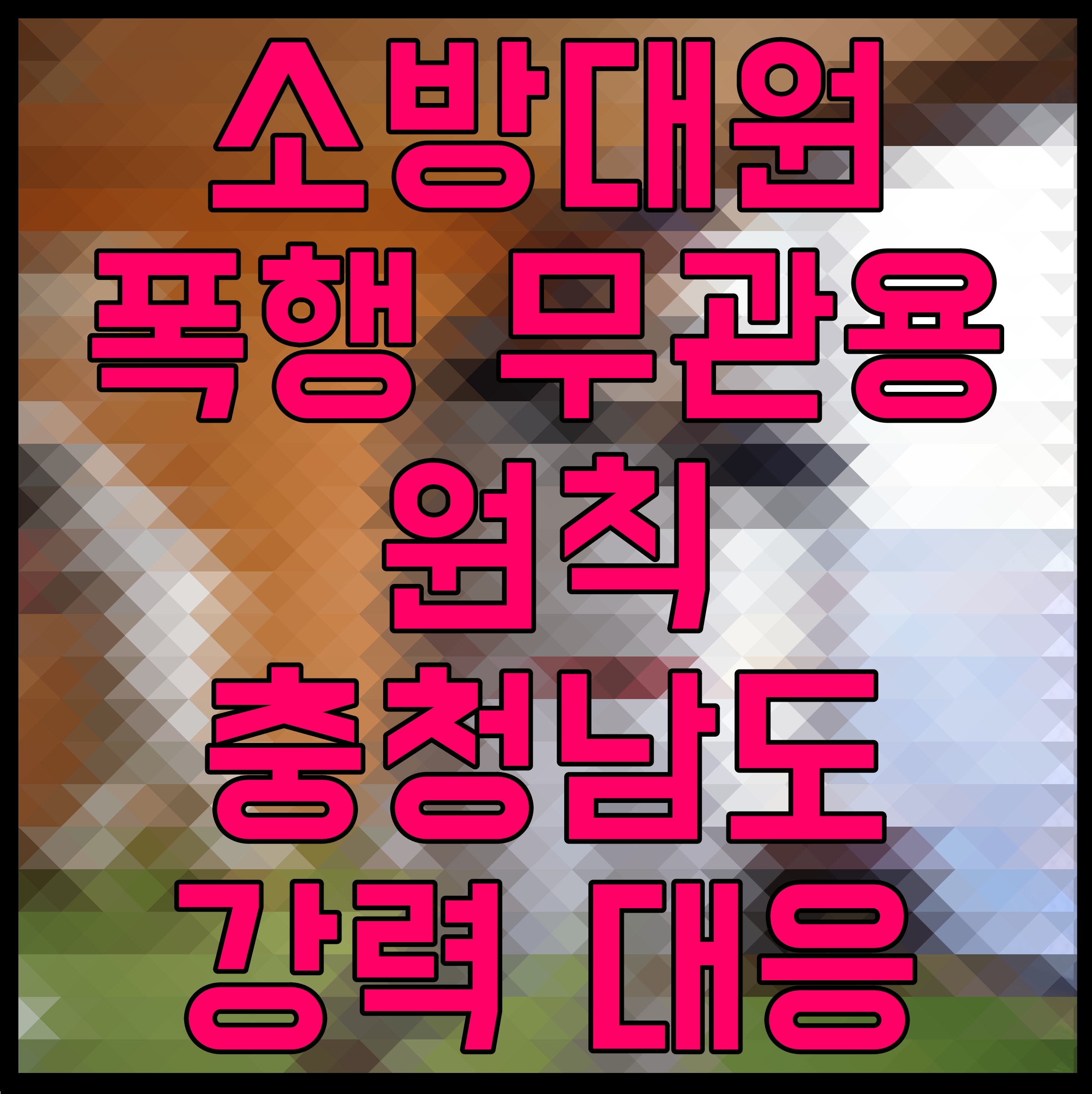  소방대원 폭행 무관용 원칙 충청남도 강력 대응