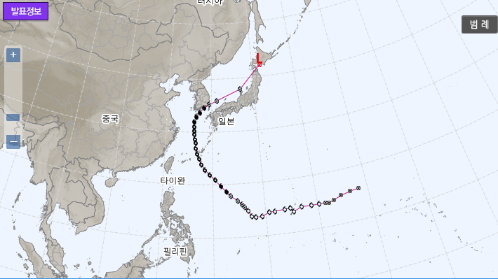 태풍 차바 이동 경로