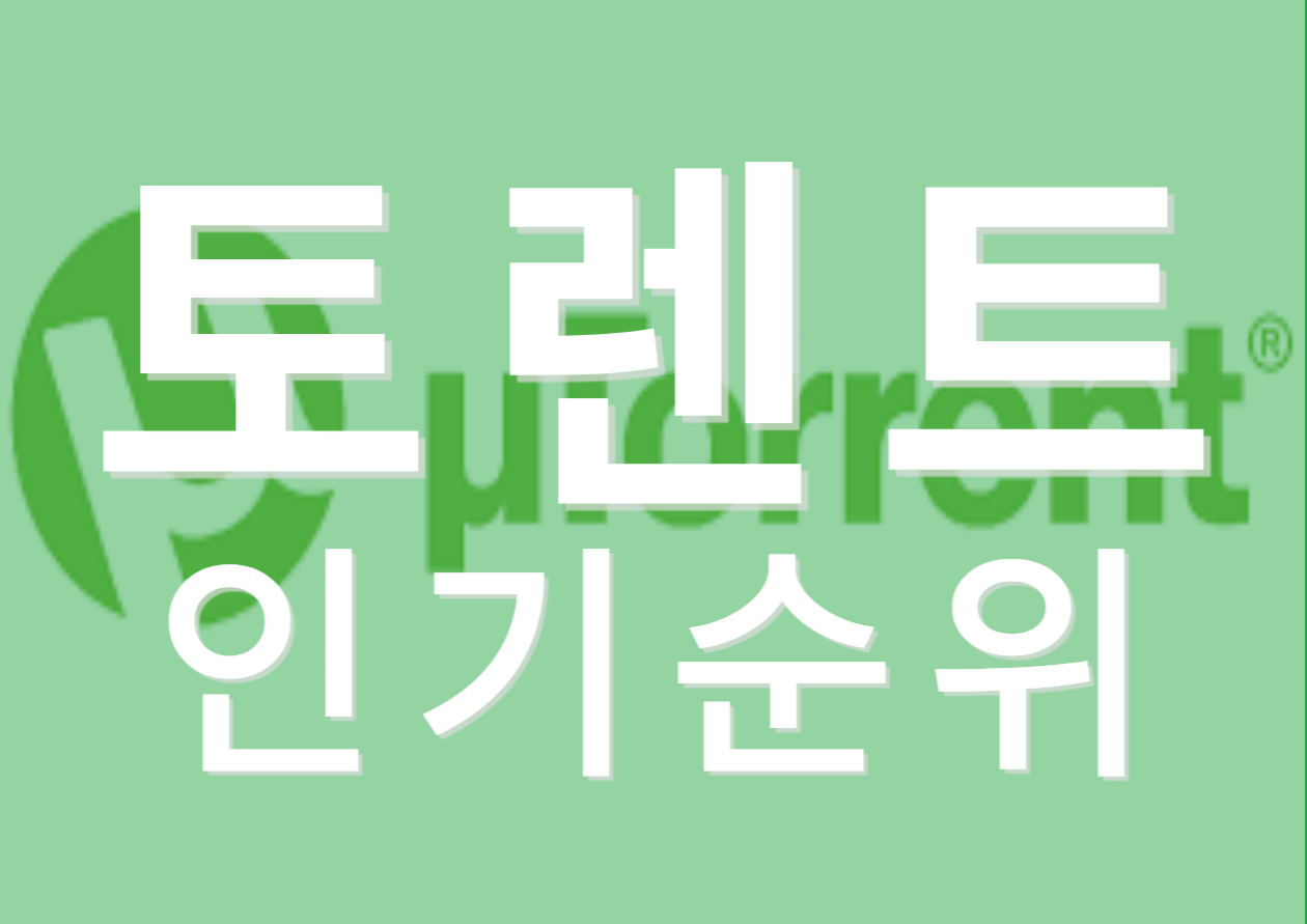  토렌트 인기순위 추천 확인하기
