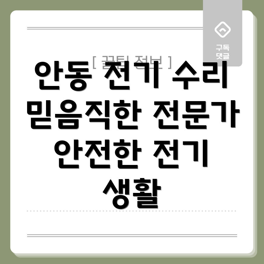 안동 남문동 전기 수리