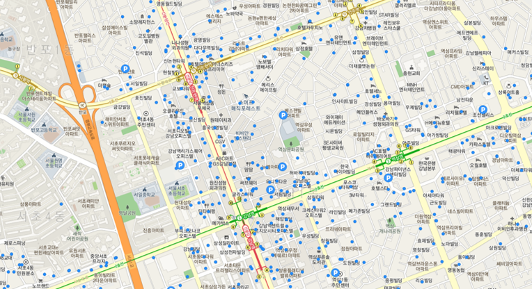 강남-주차장-표시-지도-자료