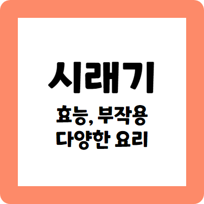 시래기의 효능과 부작용