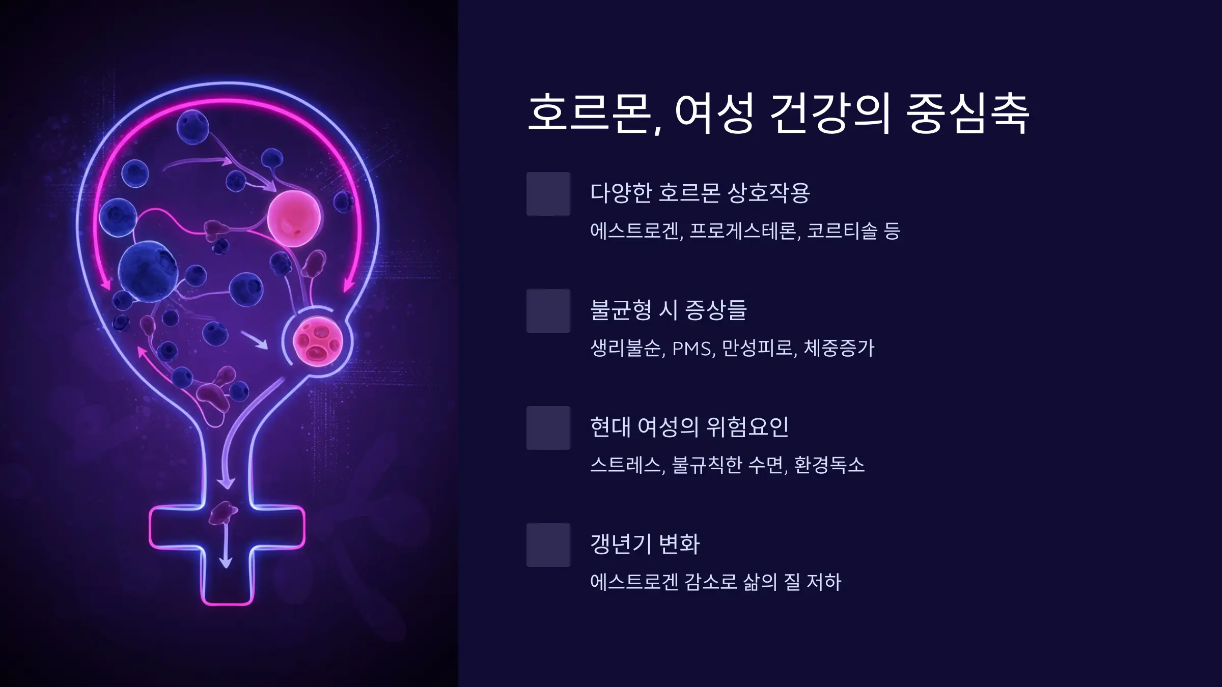 호르몬, 여성 건강의 중심축