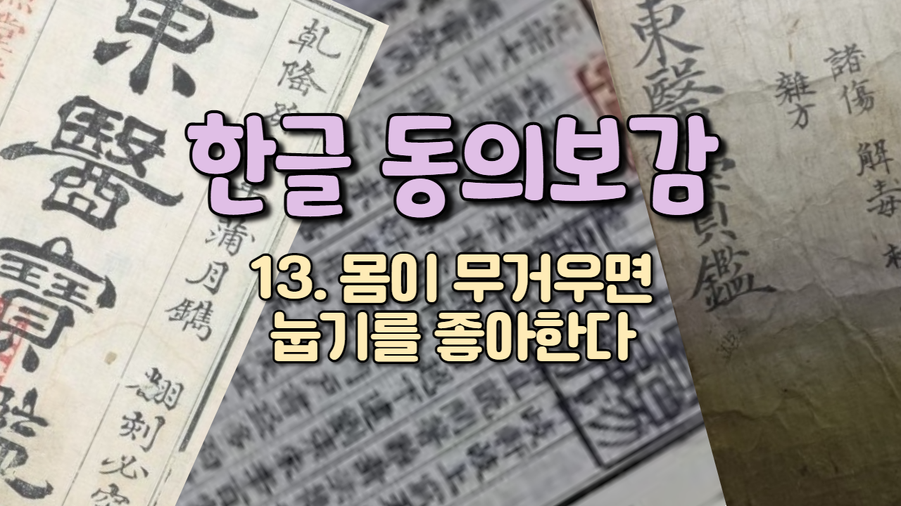  13. 몸이 무거우면 눕기를 좋아한다 ( 내경편 꿈 )
