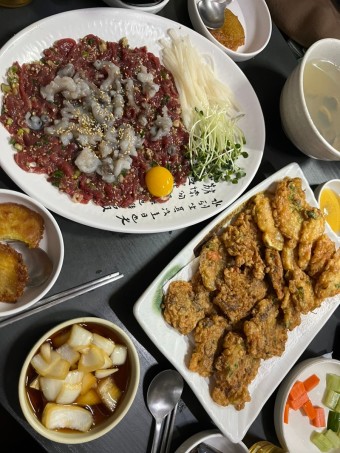 육회탕탕이 육전