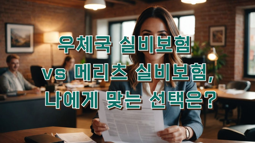 우체국 실비보험 vs 메리츠 실비보험, 나에게 맞는 선택은