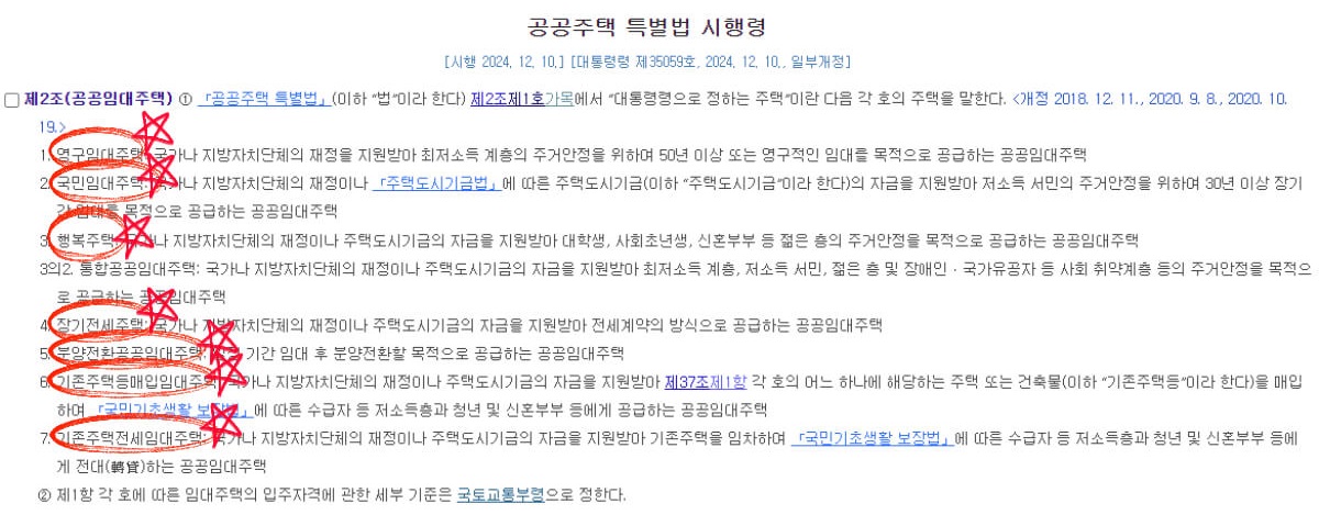 공공임대주택 법적 정의