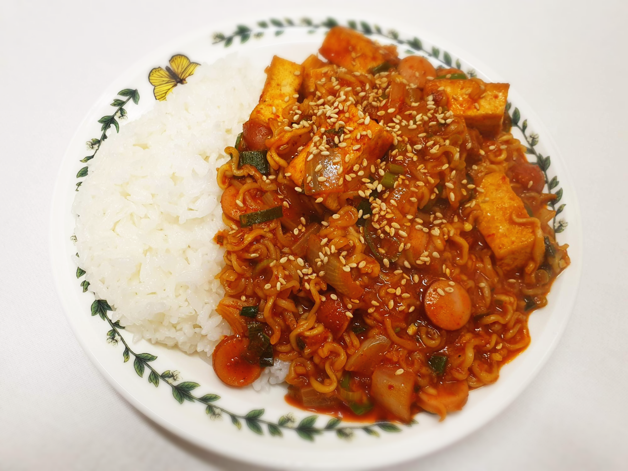  간단한 신라면 요리 매운라면 두부덮밥 맛있게 만드는법