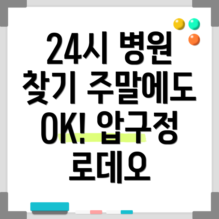 압구정로데오역 24시 병원
