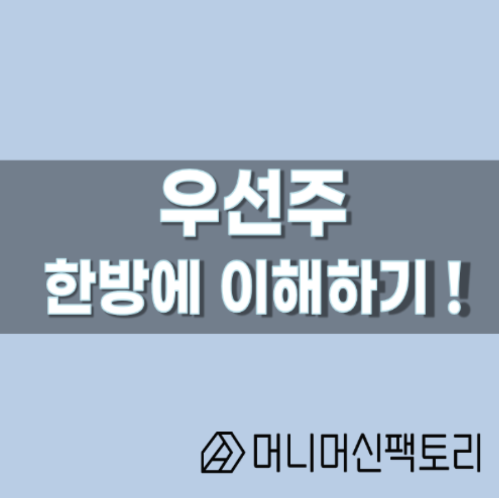  우선주 뜻, 한방에 이해하기!