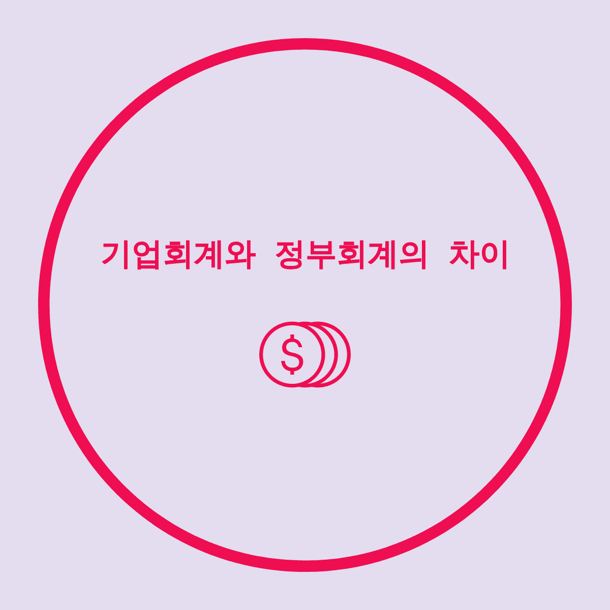 기업회계와 정부회계 차이