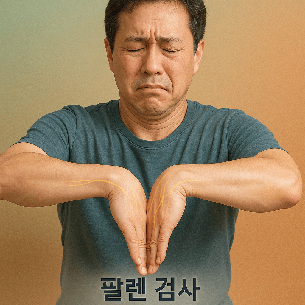 팔렌 검사 방법 일러스트