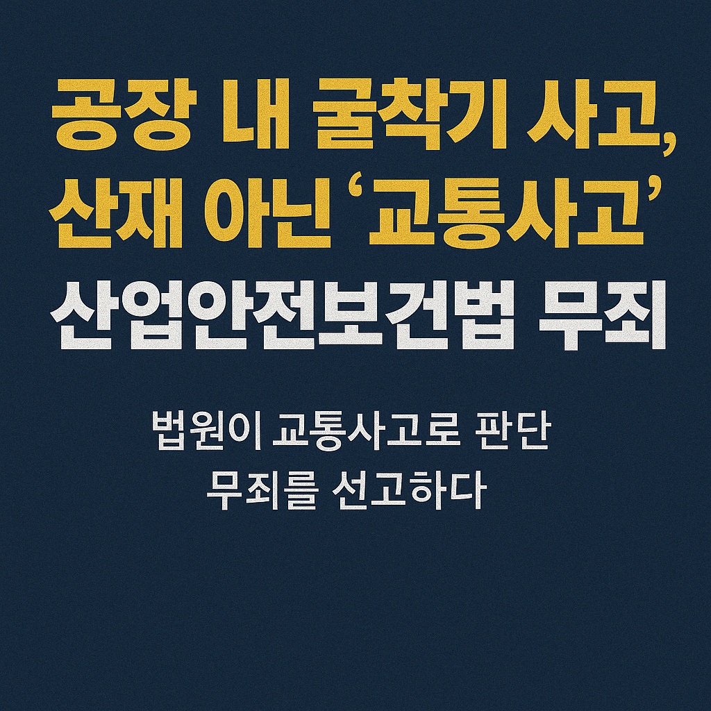 굴착기사고, 교통사고 판결