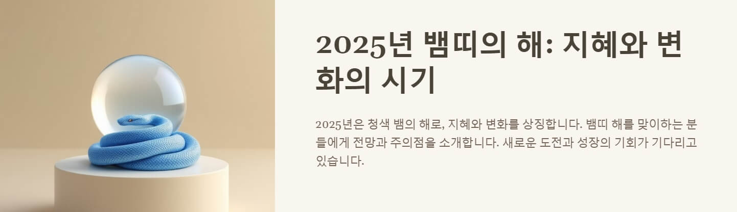 2025년 뱀띠