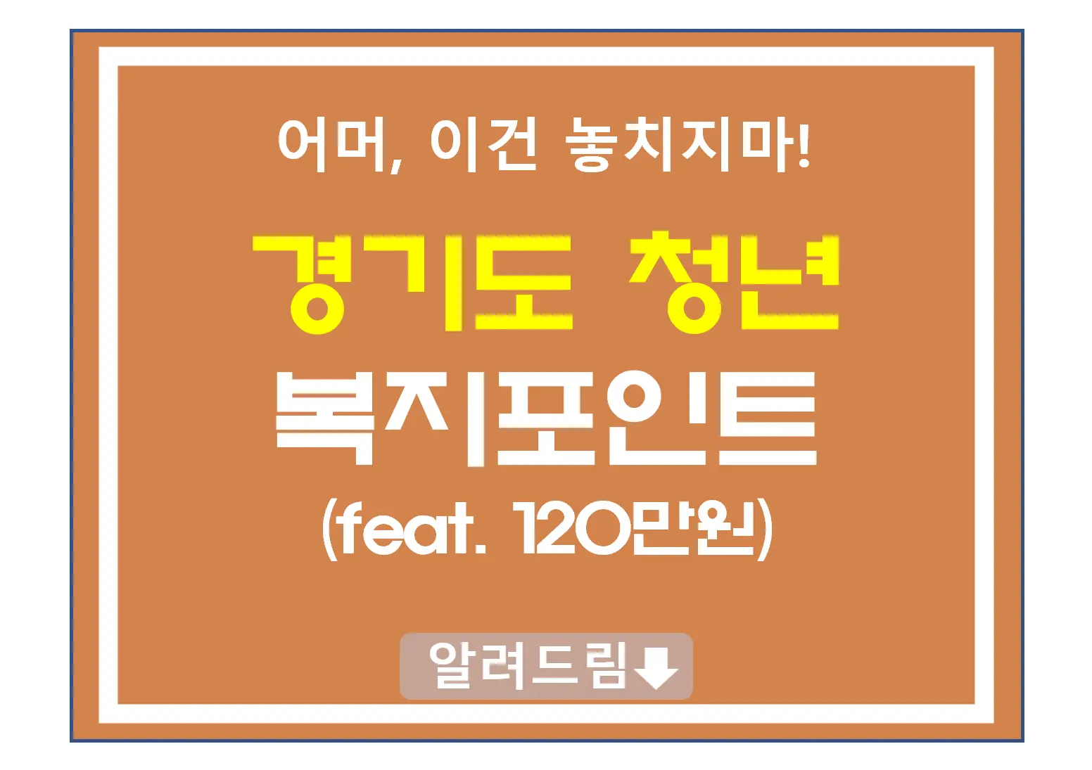 경기도 청년 복지포인트