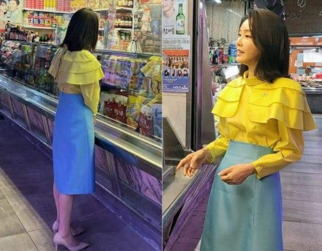  김건희 여사 '우크라 패션'에 주한 우크라이나 대사관 '' 화답
