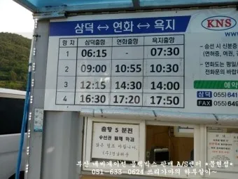 삼덕항 욕지도 배시간표 배편 예약 요금_22