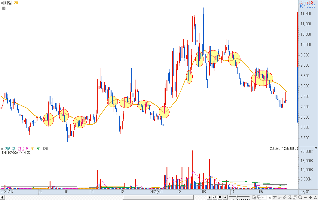 희림 일봉 차트