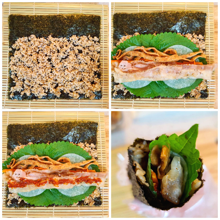 삼겹살김밥 만들기-김밥싸기