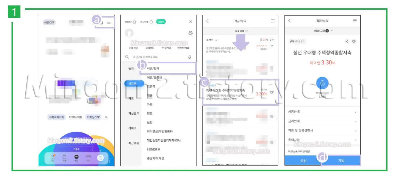 청약통장 가입방법에 대한 설명