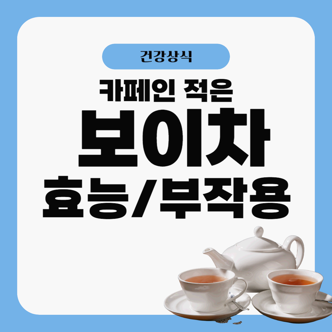 카페인 적고 건강에 좋은 중국 대표 발효차 보이차 효능 / 부작용