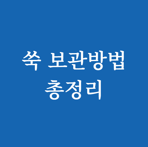 쑥 보관방법 썸네일
