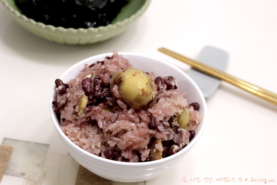 간단하게 팥 삶는 법까지~ 붉은색 밥 만들기 정말 25