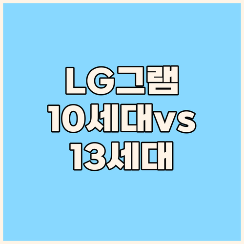 LG그램 인텔 10세대 vs 13세대