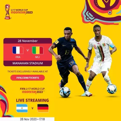 2023 U-17 월드컵 아르헨티나 독일 프랑스 말리 4강 축구 무료 중계