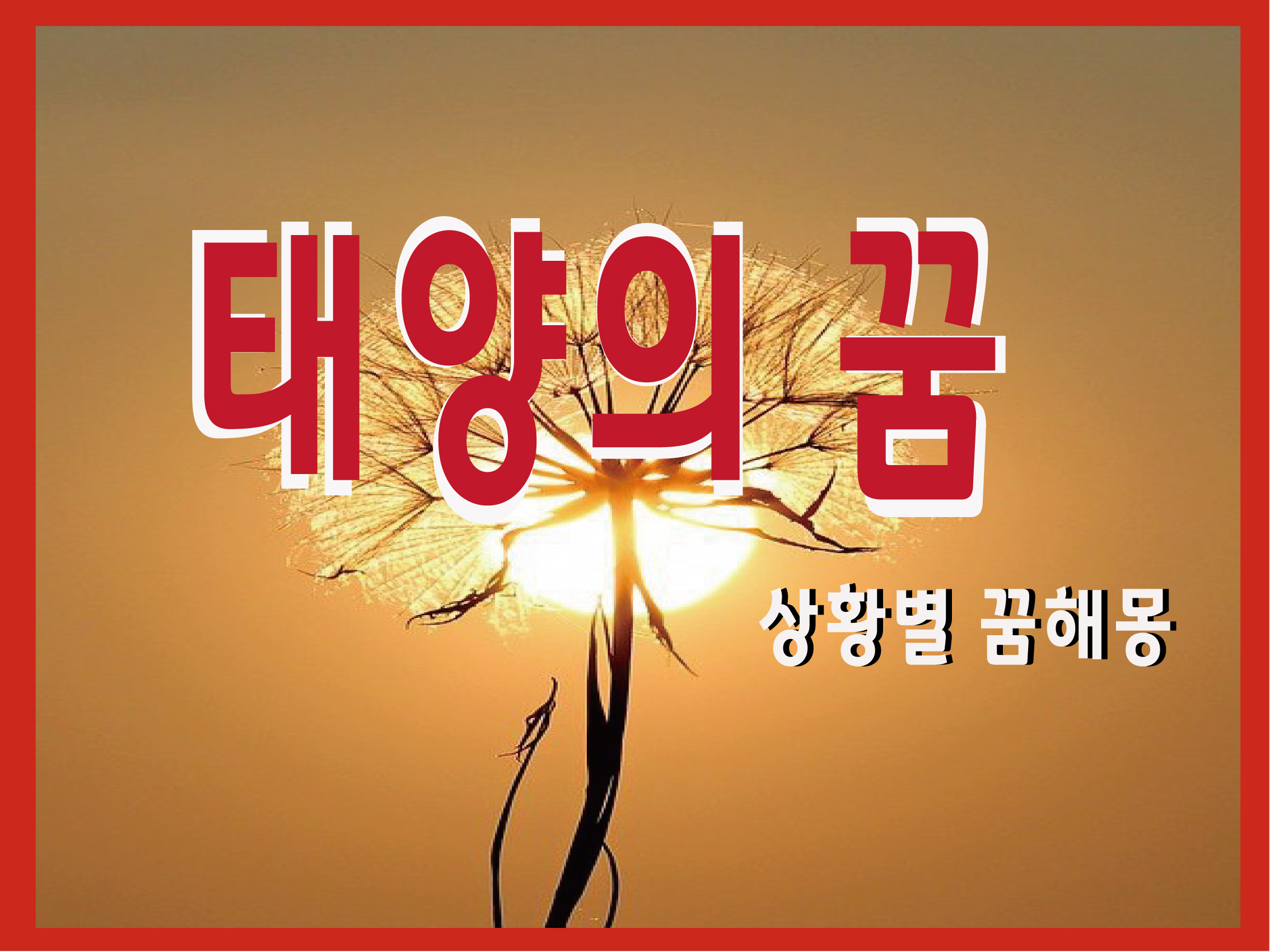  태양의 꿈 상황별 꿈해몽